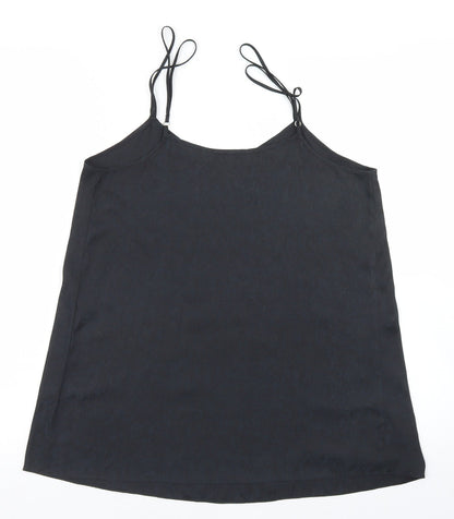 Womens UK Size 10 River Island Black Camisole Blouse