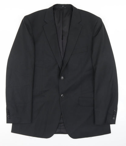 Mens UK Size 42 Linea Regular Black Suit Jacket