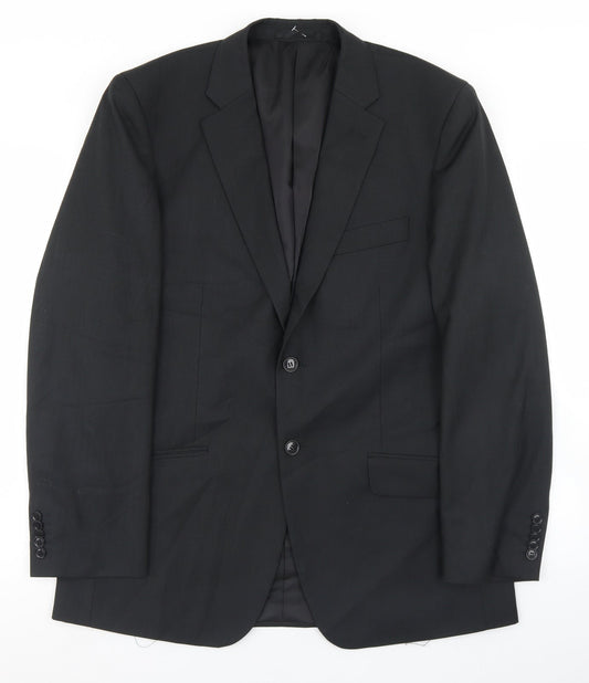 Mens UK Size 42 Linea Regular Black Suit Jacket