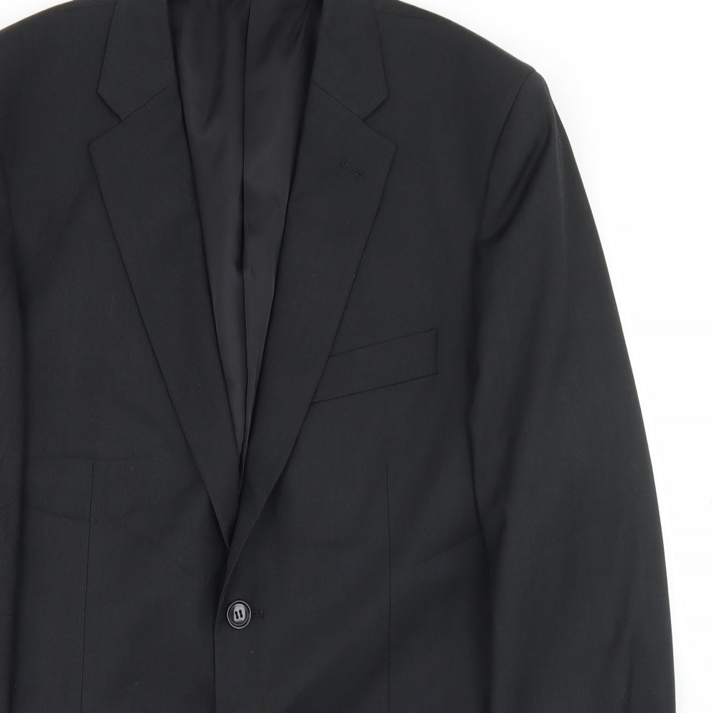 Mens UK Size 42 Linea Regular Black Suit Jacket