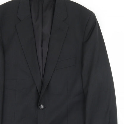 Mens UK Size 42 Linea Regular Black Suit Jacket