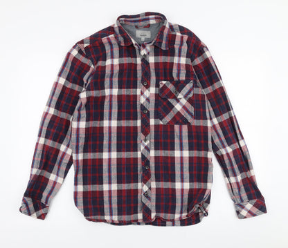 Mens UK Size S Marks and Spencer Multicoloured  Button-Up Long Sleeve Casual Shi