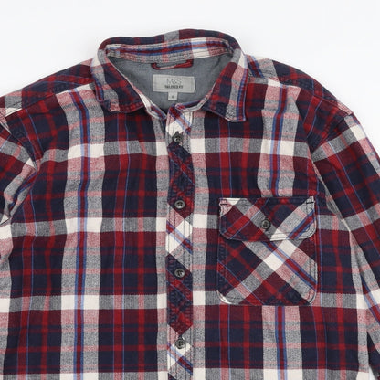 Mens UK Size S Marks and Spencer Multicoloured  Button-Up Long Sleeve Casual Shi