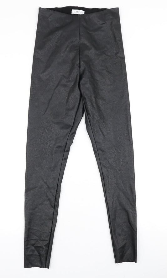 Womens UK Size 10 Gallery Slim Fit Dress Pants Black Trousers
