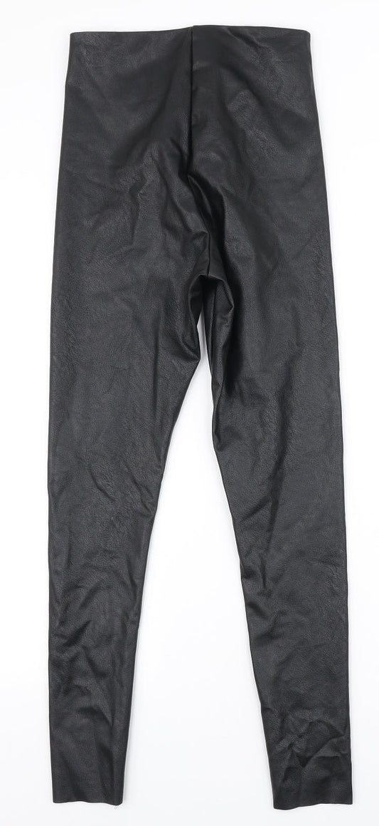 Womens UK Size 10 Gallery Slim Fit Dress Pants Black Trousers