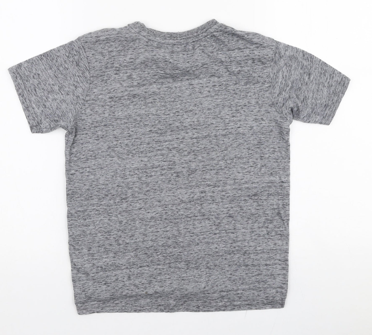 George Boys Grey  Polyester Jersey T-Shirt Size 7-8 Years Round Neck Pullover - Urban