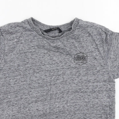George Boys Grey  Polyester Jersey T-Shirt Size 7-8 Years Round Neck Pullover - Urban
