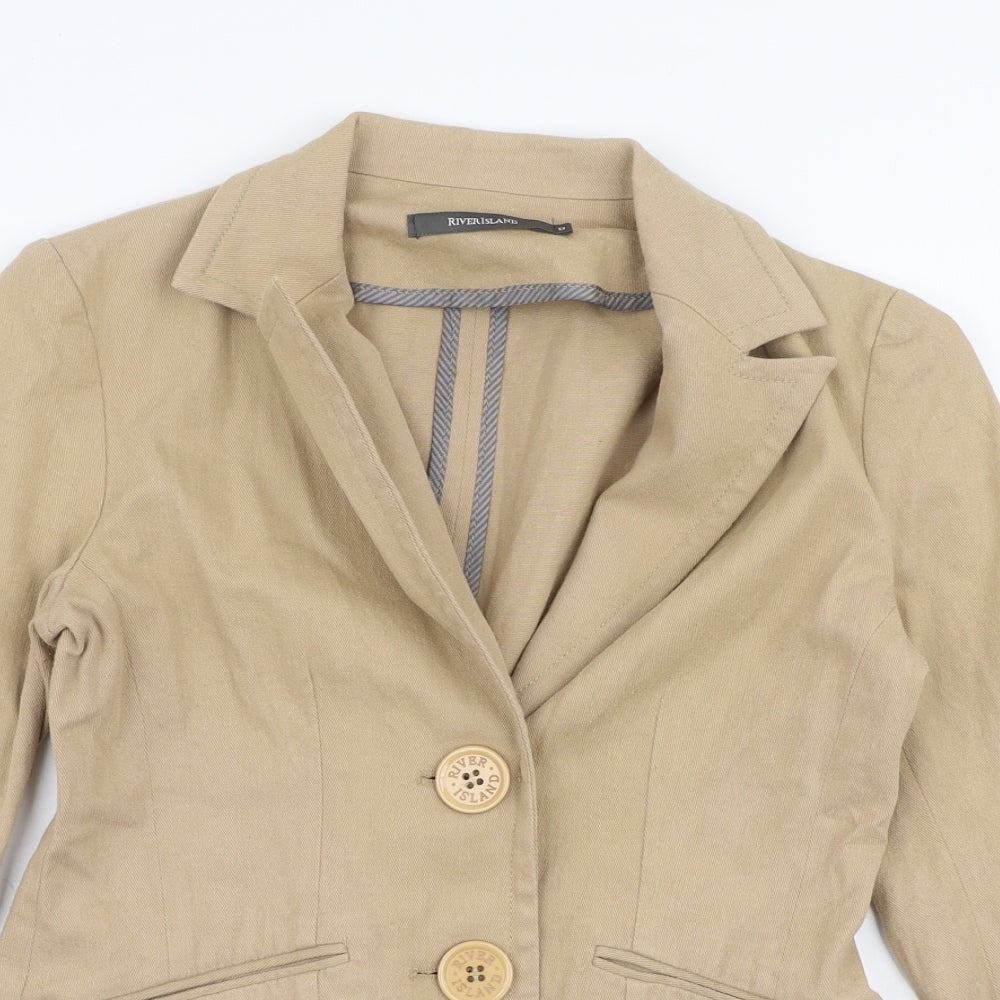 Womens UK Size 8 River Island Brown Jacket