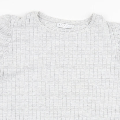 Womens UK Size 14 Papaya Grey Pullover Jumper
