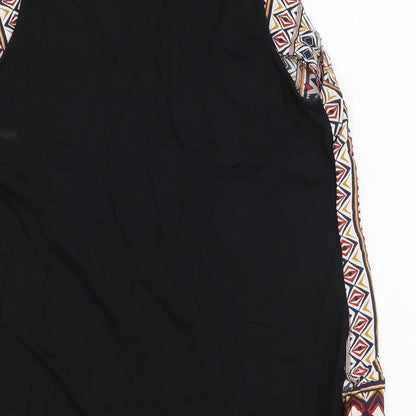 F&F Womens Multicoloured Geometric Viscose Basic Blouse Size 14 Round Neck