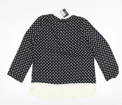Womens UK Size 12 Atmosphere Black Basic Blouse