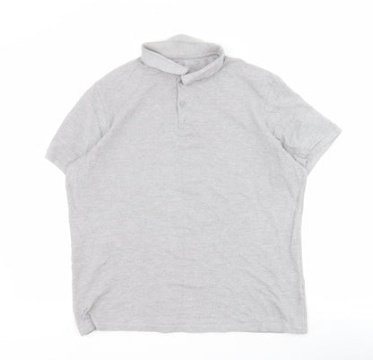 Primark Womens Grey  Cotton Basic Polo Size XL Collared
