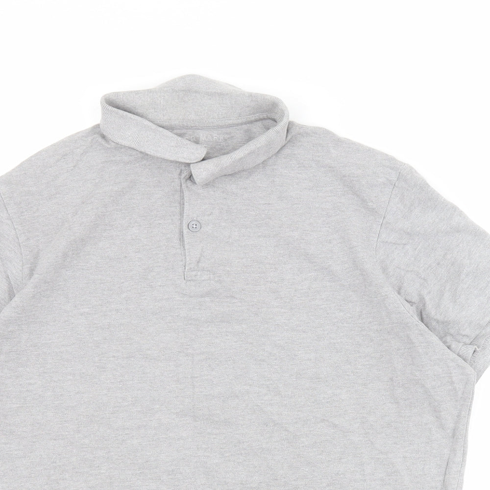 Primark Womens Grey  Cotton Basic Polo Size XL Collared