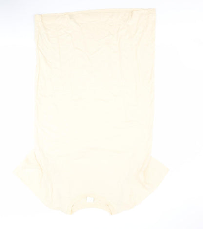 H&M Womens Beige  100% Cotton T-Shirt Dress    Crew Neck Pullover