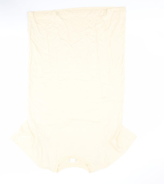 H&M Womens Beige  100% Cotton T-Shirt Dress    Crew Neck Pullover