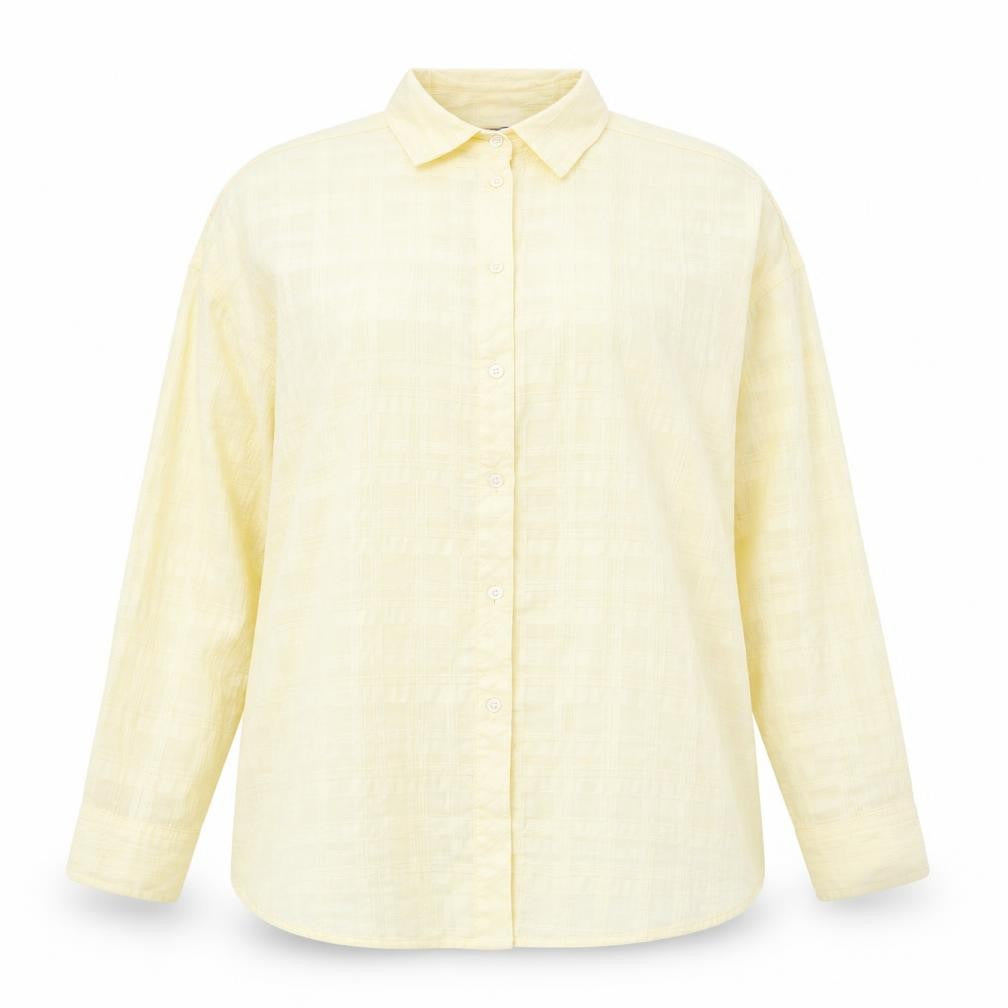 Womens UK Size 16 Damart Yellow Basic Button-Up