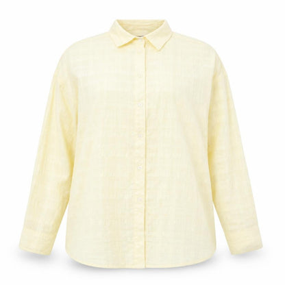 Womens UK Size 16 Damart Yellow Basic Button-Up