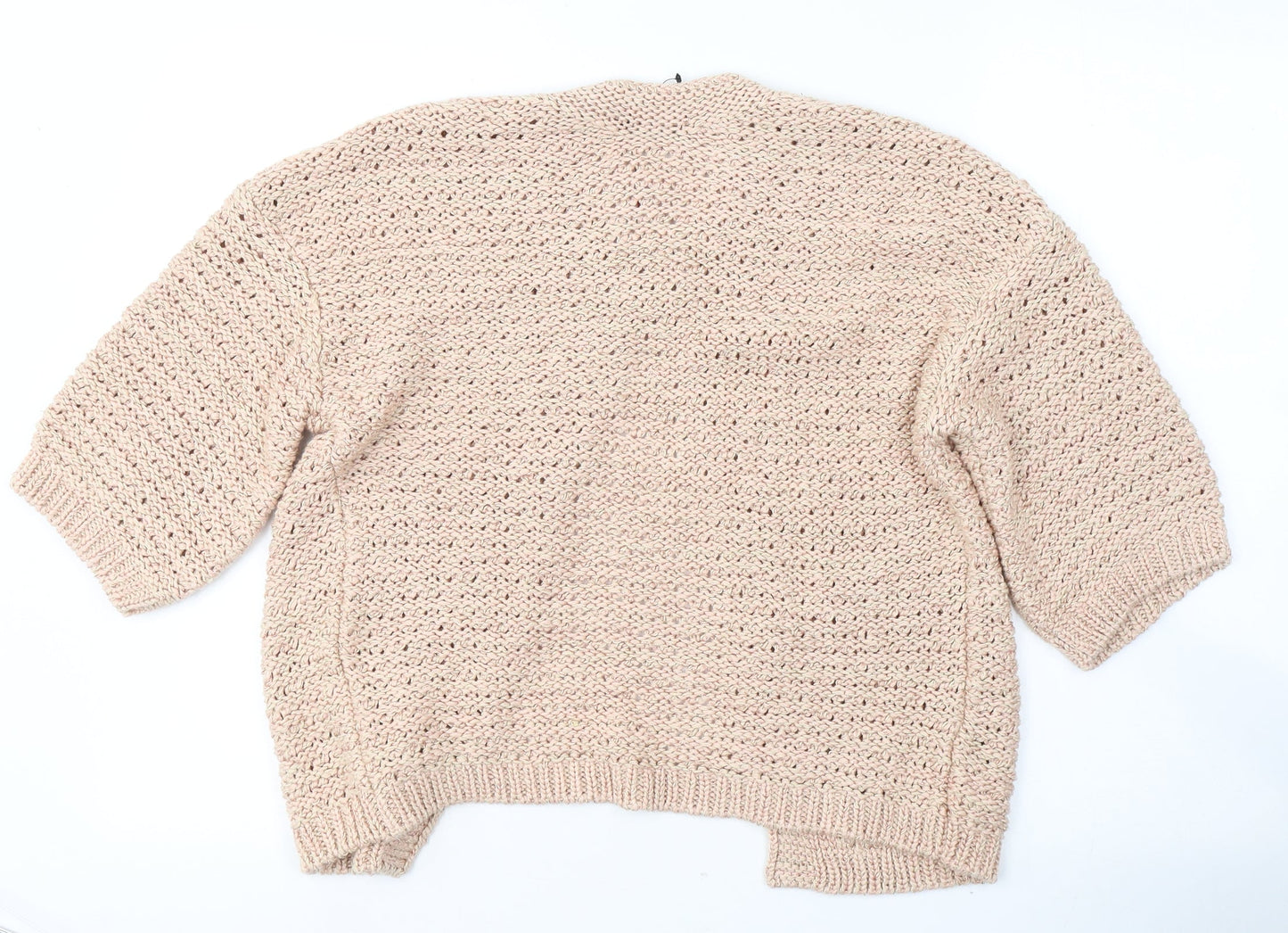 George Womens Pink Round Neck  Acrylic Cape Jumper Size 10