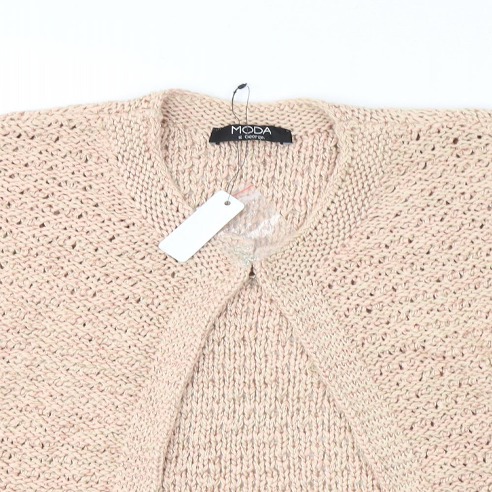 George Womens Pink Round Neck  Acrylic Cape Jumper Size 10