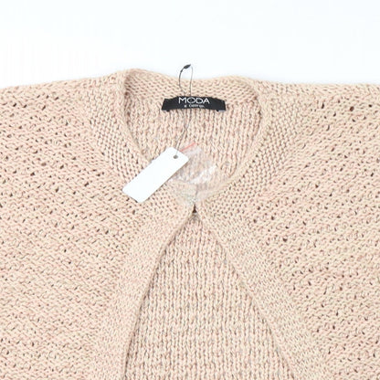 George Womens Pink Round Neck  Acrylic Cape Jumper Size 10