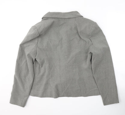 Papaya Womens Grey  Polyester Jacket Blazer Size 18