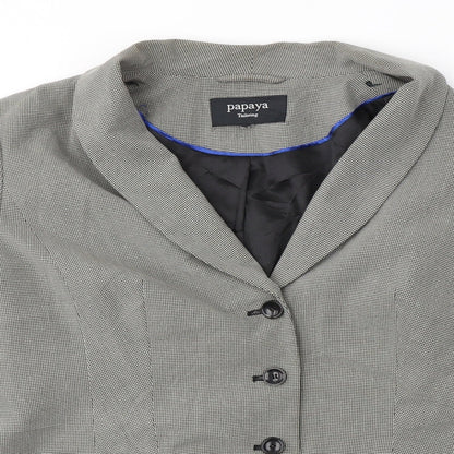 Papaya Womens Grey  Polyester Jacket Blazer Size 18