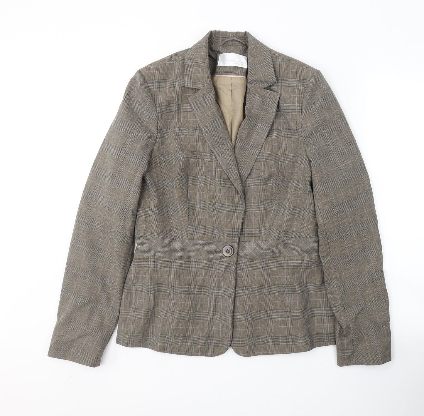 Womens UK Size 12 AMARANTO Regular Brown Blazer
