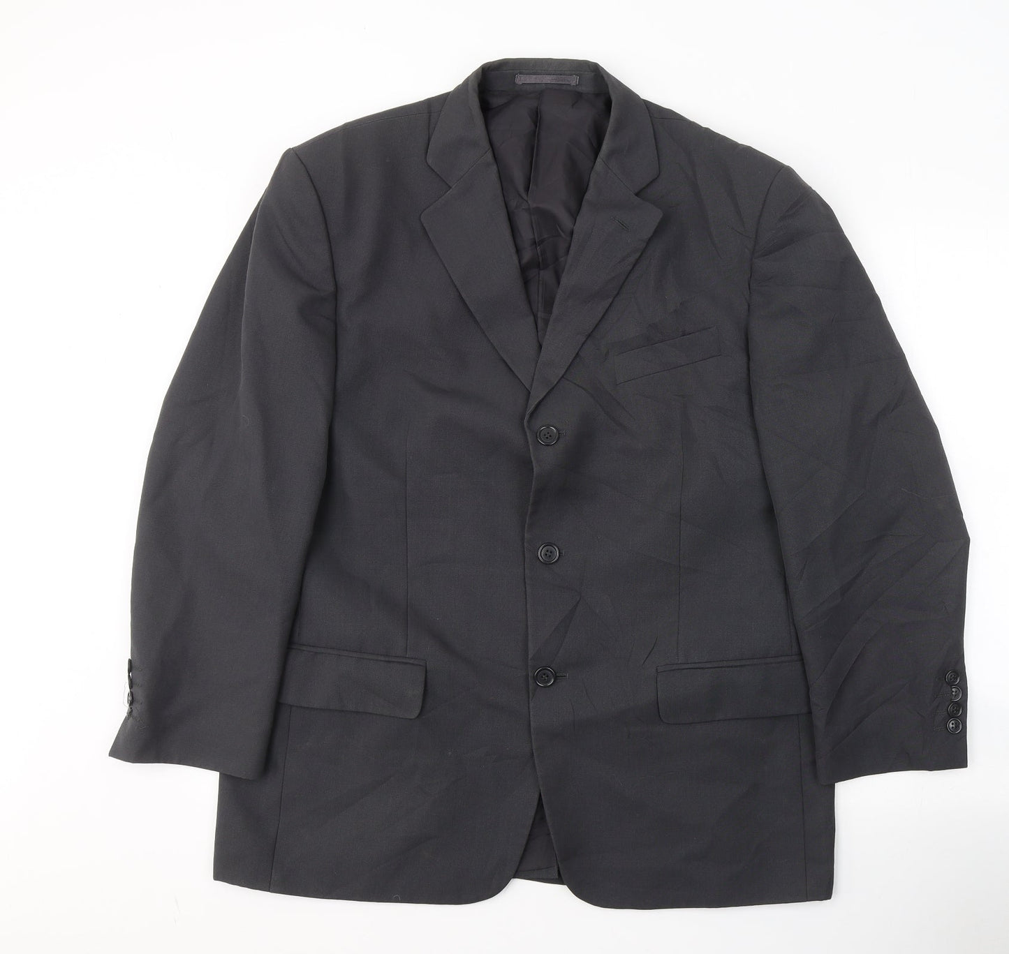 Knight & Asprey Mens Grey  Polyester Jacket Suit Jacket Size L