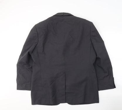Knight & Asprey Mens Grey  Polyester Jacket Suit Jacket Size L