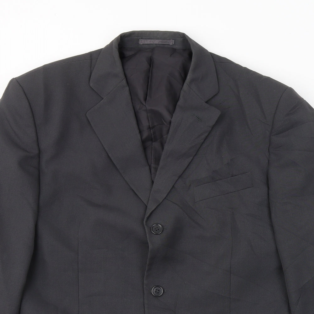 Knight & Asprey Mens Grey  Polyester Jacket Suit Jacket Size L