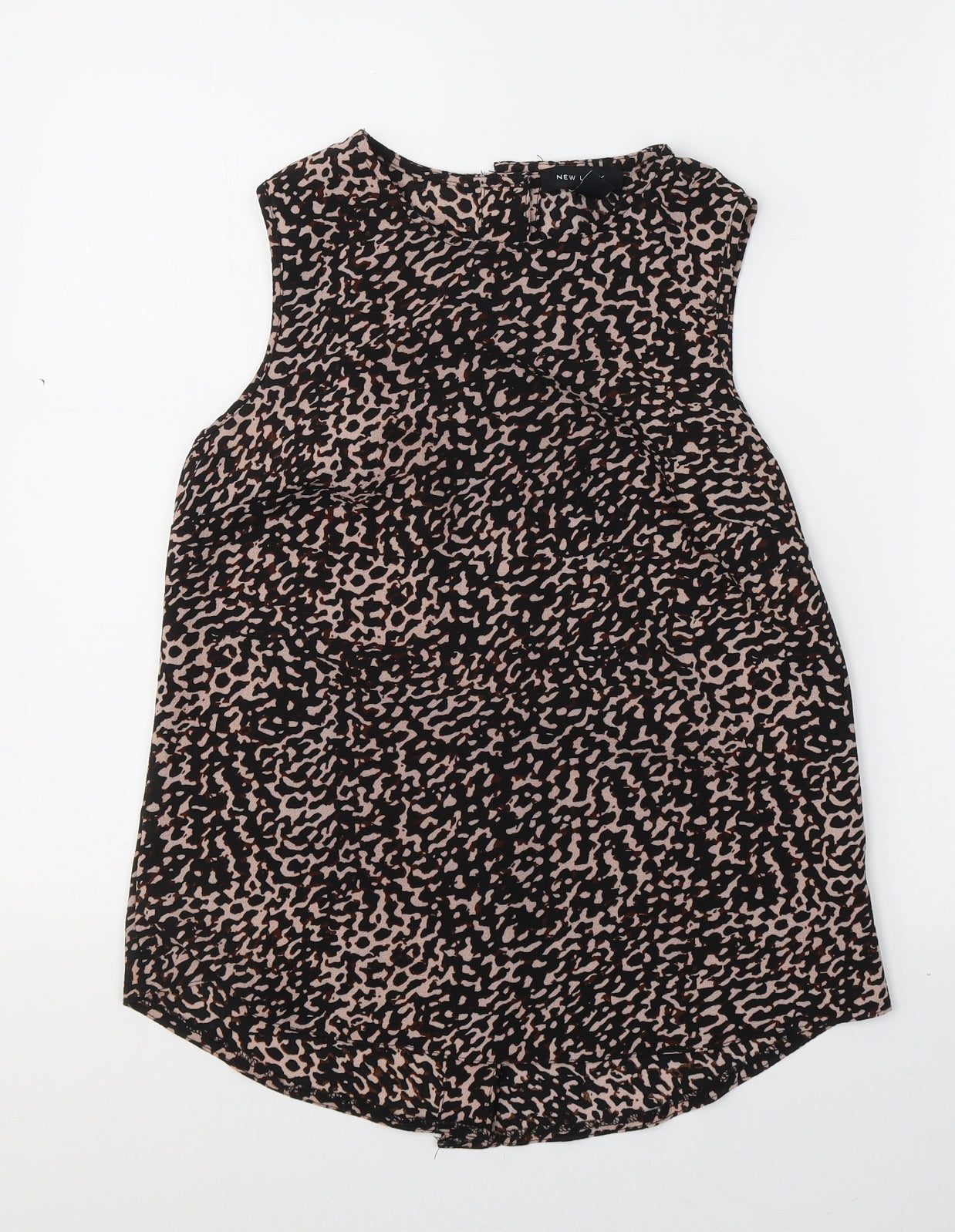 Womens UK Size 10 New Look Black Basic Blouse