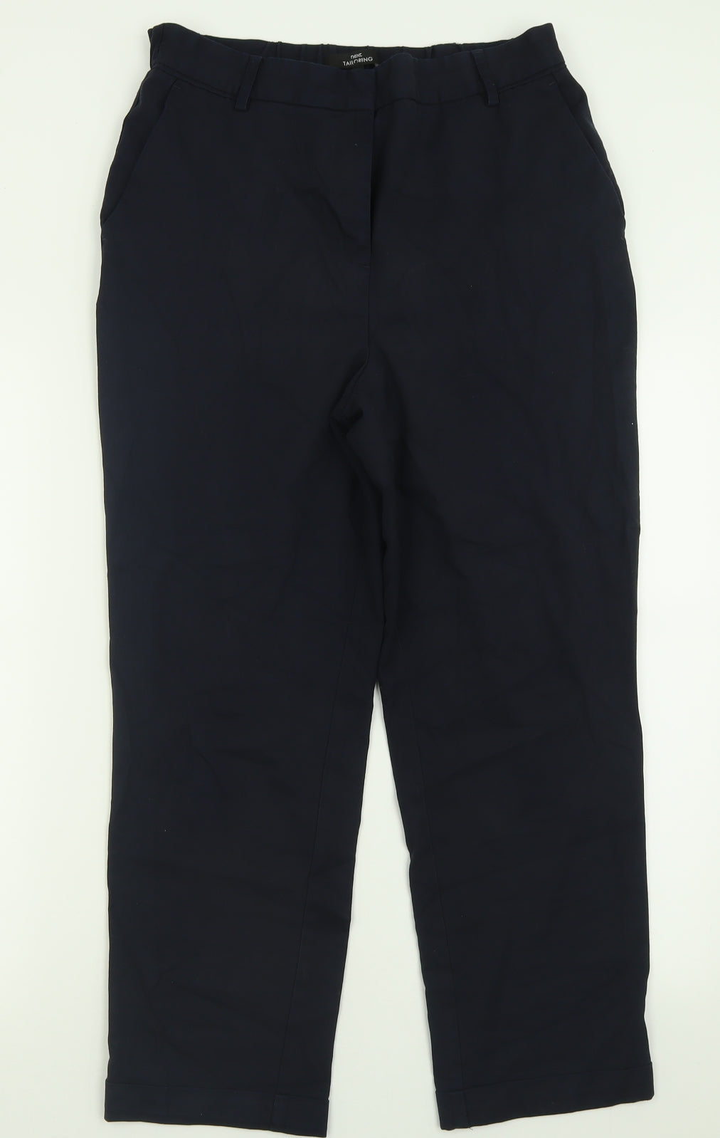 n3xt Womens Black  Polyester Trousers  Size 12 L26 in Regular Hook & Eye
