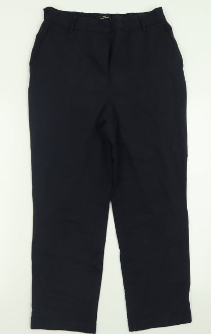 n3xt Womens Black  Polyester Trousers  Size 12 L26 in Regular Hook & Eye
