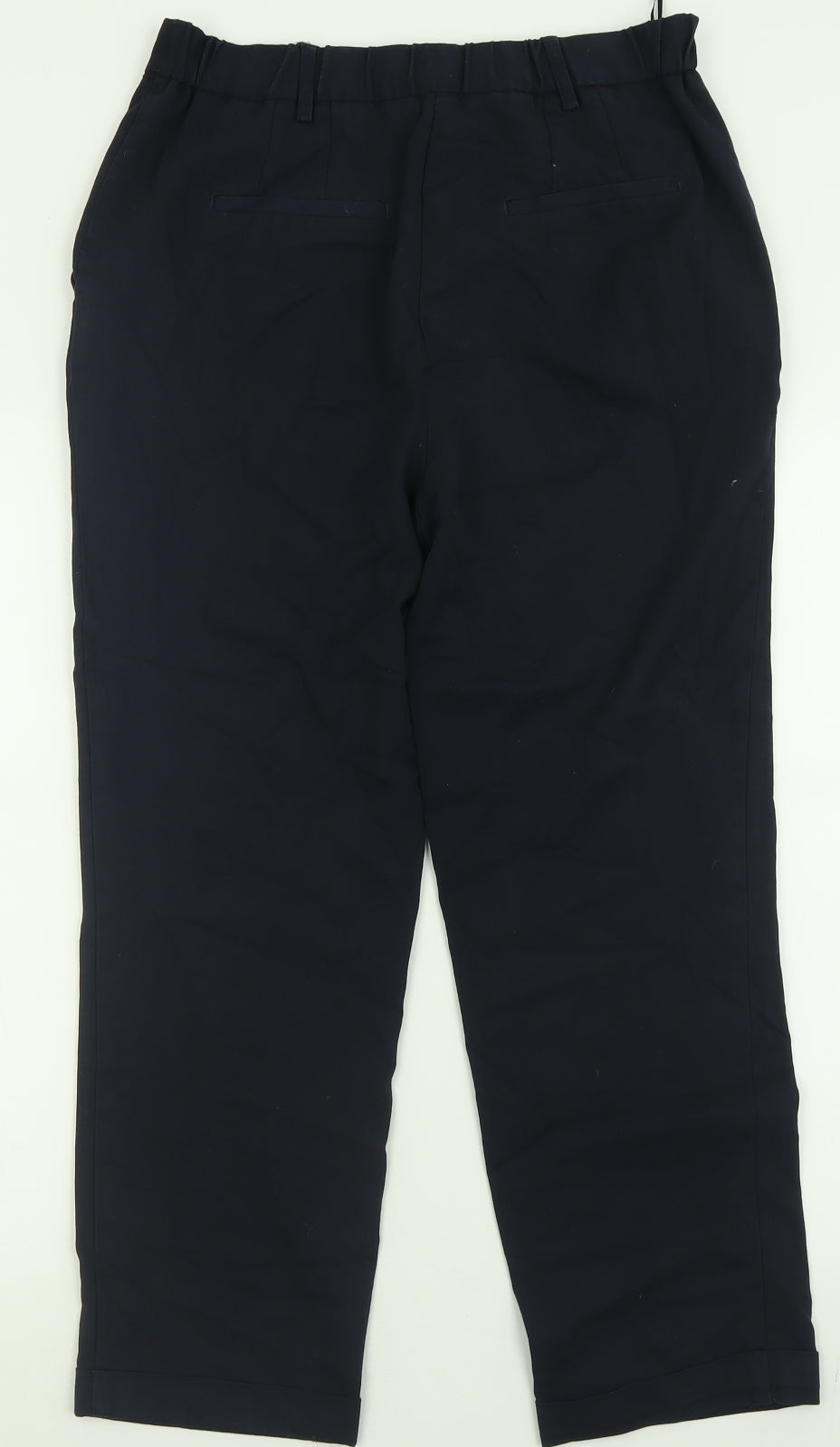 n3xt Womens Black  Polyester Trousers  Size 12 L26 in Regular Hook & Eye
