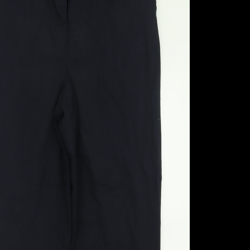 n3xt Womens Black  Polyester Trousers  Size 12 L26 in Regular Hook & Eye