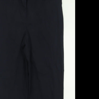n3xt Womens Black  Polyester Trousers  Size 12 L26 in Regular Hook & Eye