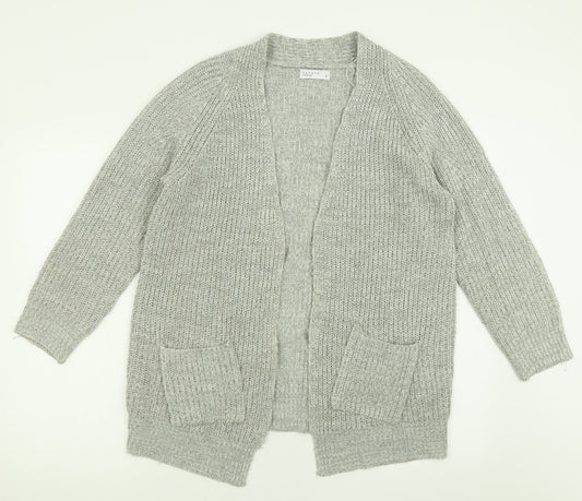 Womens UK Size M Papaya Grey Cardigan Jumper