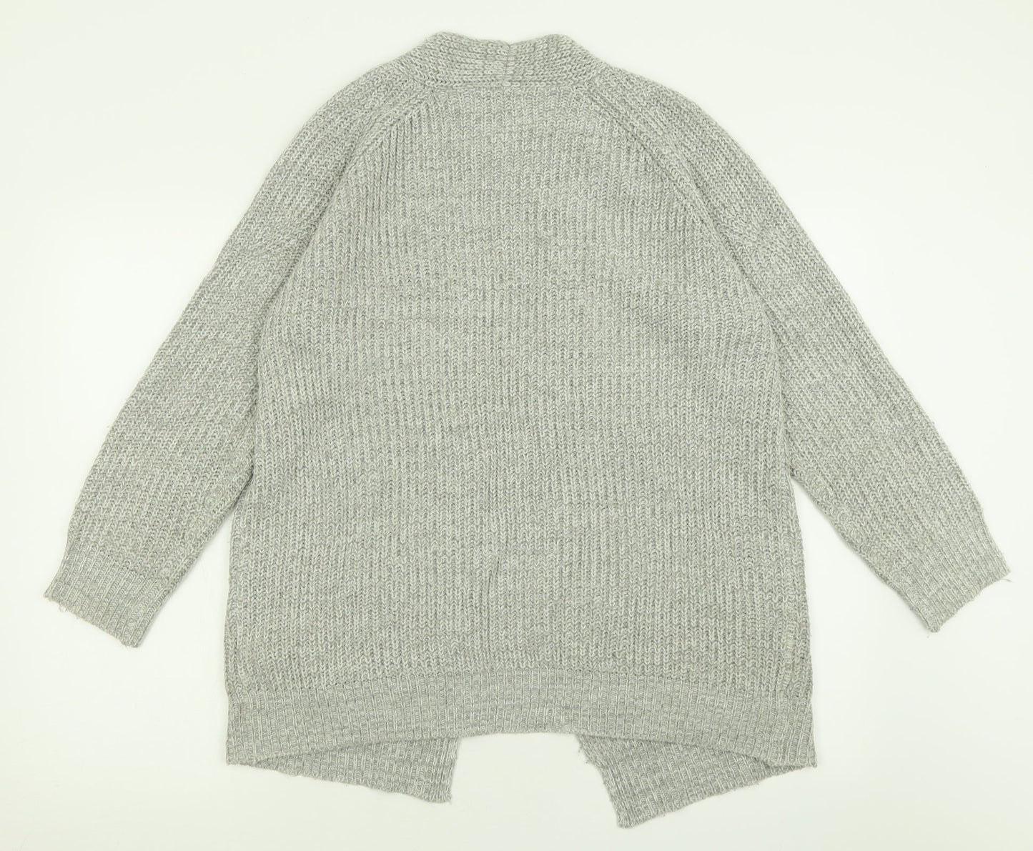 Womens UK Size M Papaya Grey Cardigan Jumper