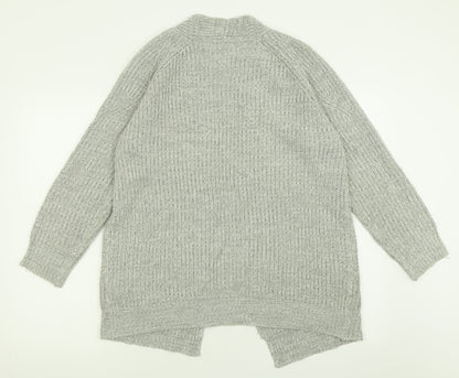 Womens UK Size M Papaya Grey Cardigan Jumper