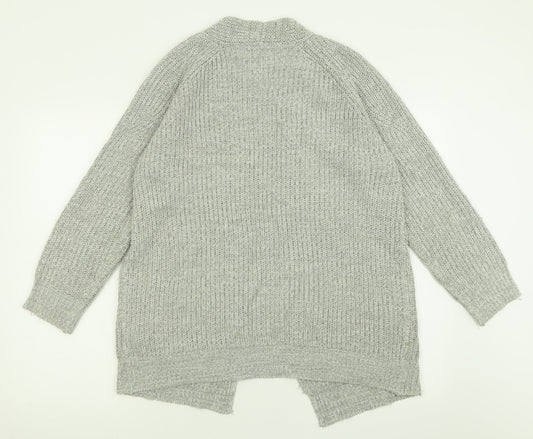 Womens UK Size M Papaya Grey Cardigan Jumper