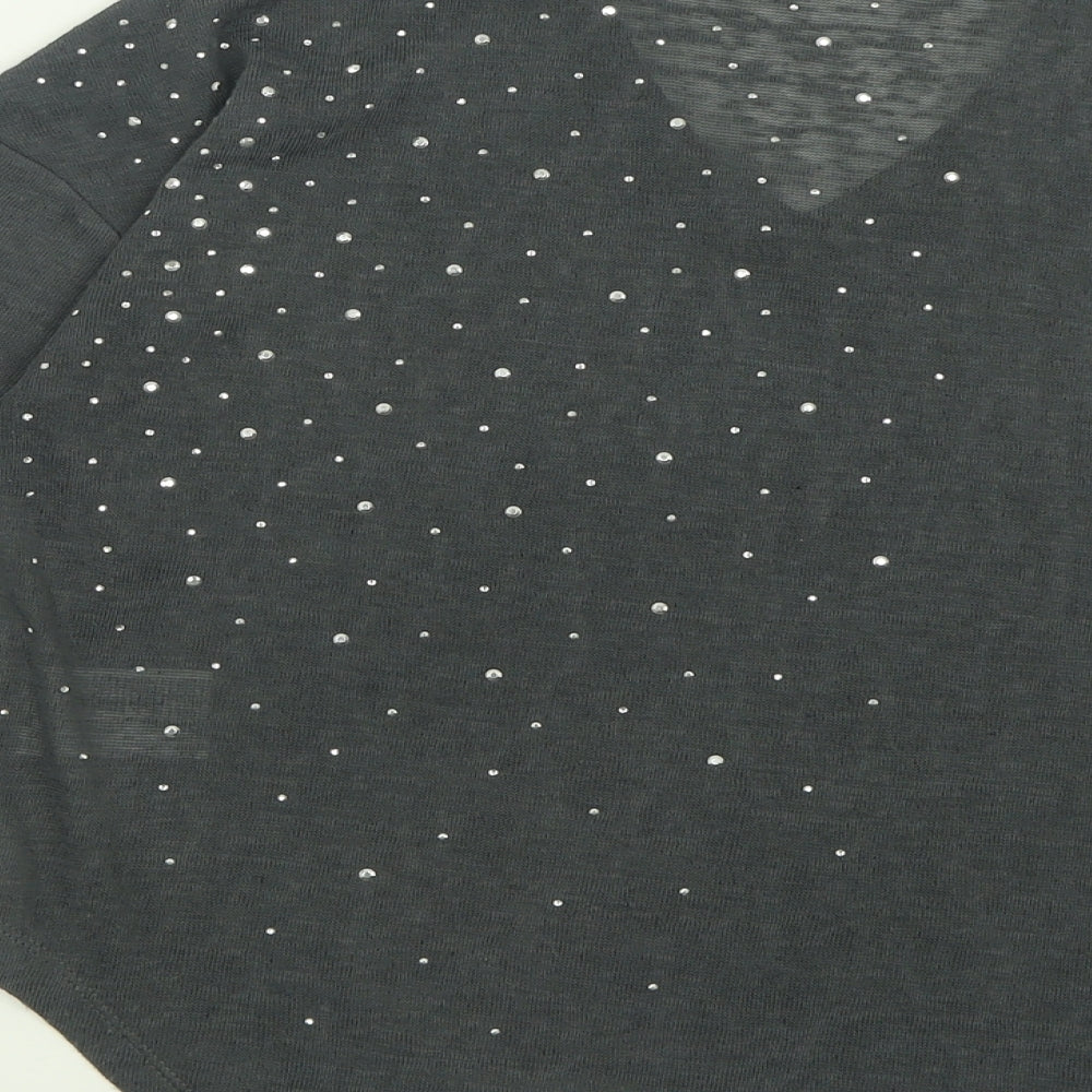 Womens UK Size 10 marble Grey Pullover Jumper