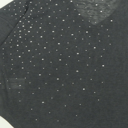 Womens UK Size 10 marble Grey Pullover Jumper
