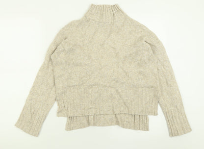 Womens UK Size S New Look Beige Pullover Jumper