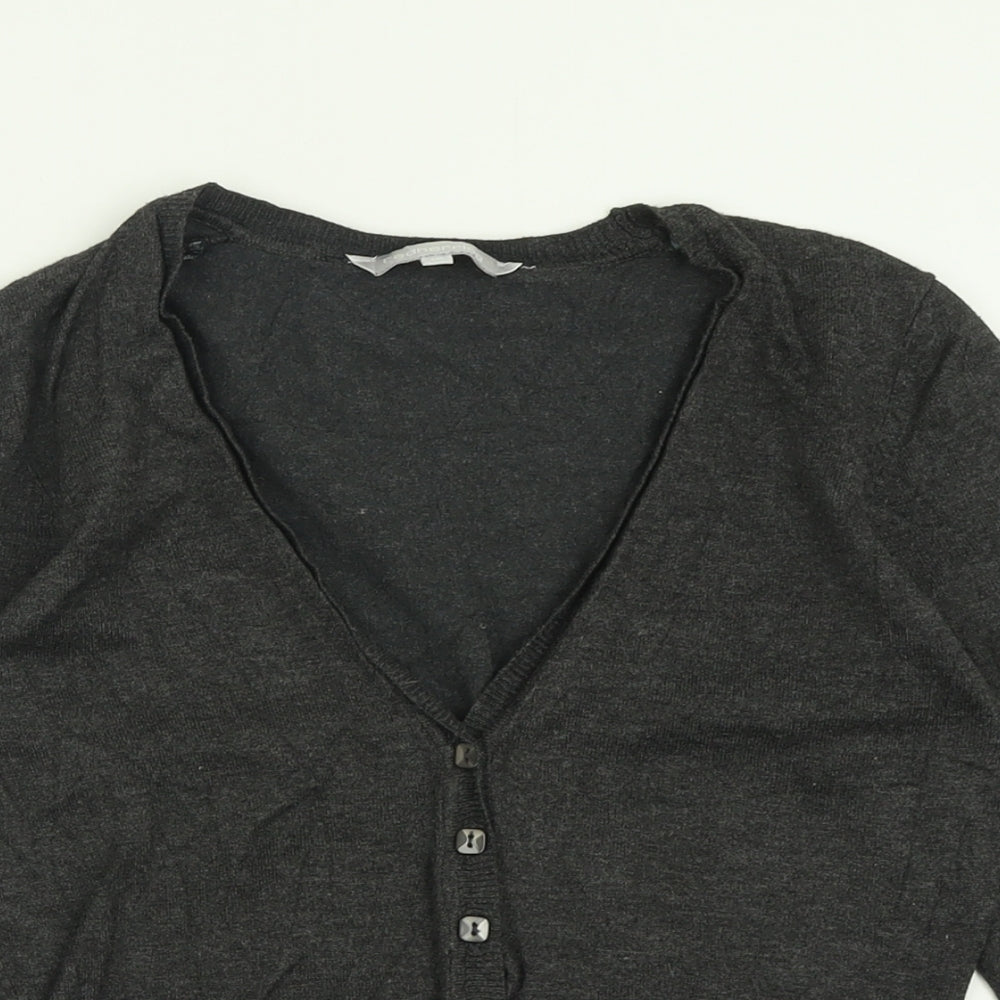 Womens UK Size 10 Red Herring Grey Cardigan Jumper