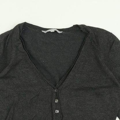 Womens UK Size 10 Red Herring Grey Cardigan Jumper
