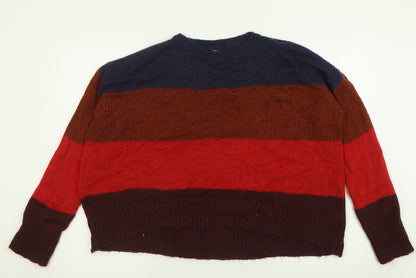 Womens UK Size L New Look Multicoloured Pullover Jumper