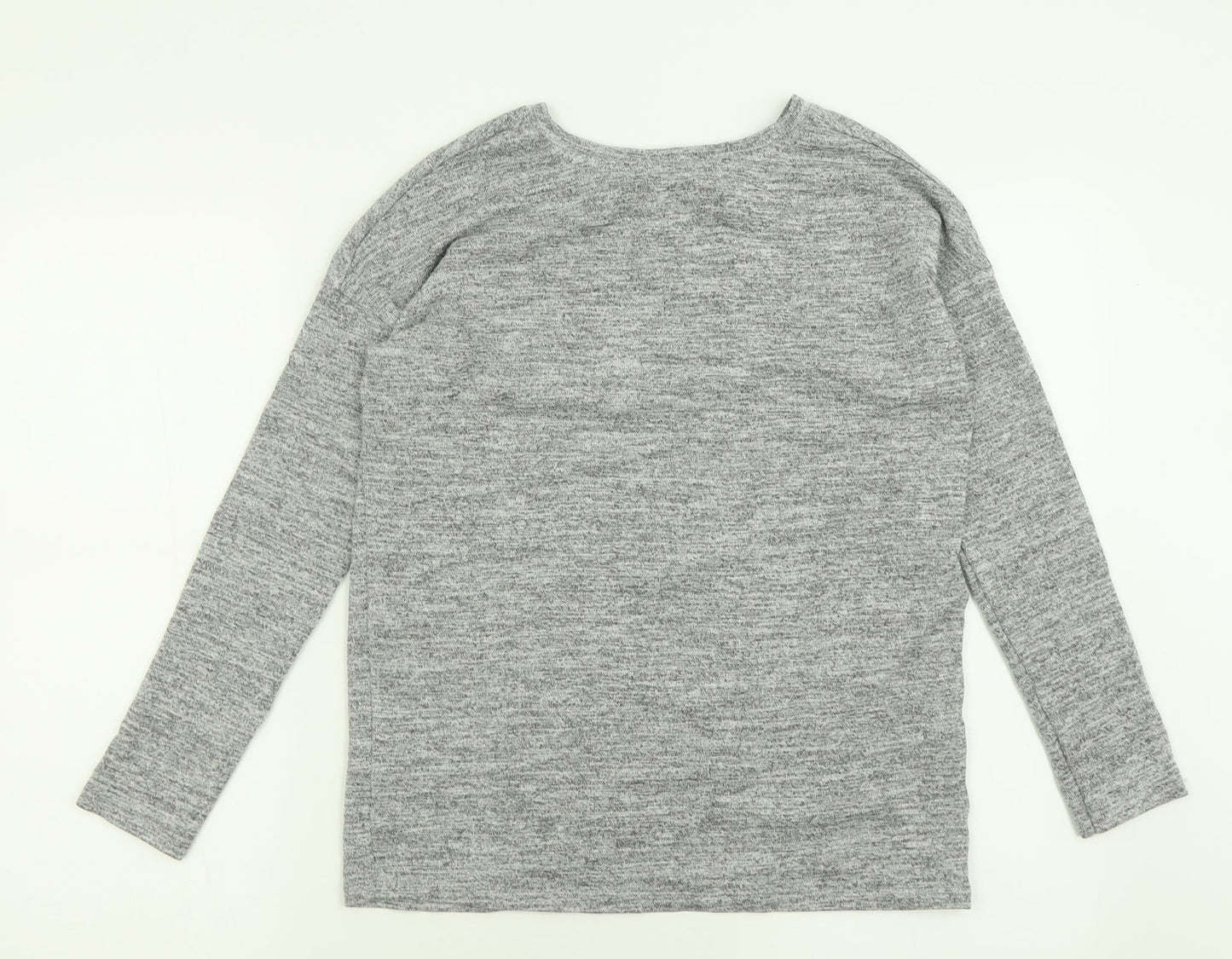 TU Womens Grey Crew Neck  Polyester Pullover Jumper Size 8