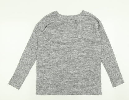 TU Womens Grey Crew Neck  Polyester Pullover Jumper Size 8