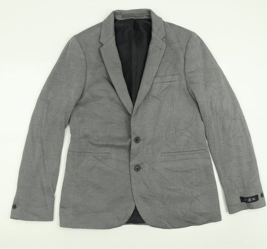 Mens UK Size 40 Burton Regular Grey Suit Jacket