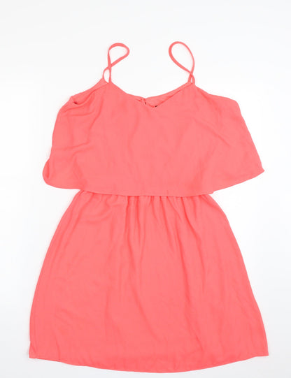 Atmosphere Womens Pink  Polyester Skater Dress  Size 12  Off the Shoulder Pullover